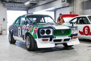 Works color of the Savanna RX-3, which has been racing since 1971