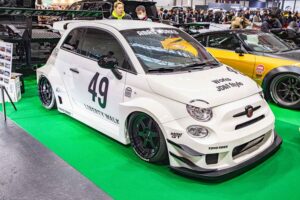 Abarth 595 from ABAS WORKS, a brand collaboration between Rosso Cars and Liberty Walk