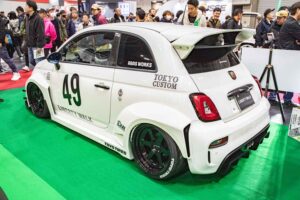 Abarth 595 from ABAS WORKS, a brand collaboration between Rosso Cars and Liberty Walk