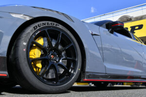 R35 GT-R equipped with the new SPORT MAXX tires conducted time trials at Tsukuba Circuit