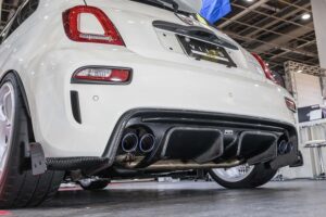 Two Abarth 595 demo cars by Osaka tuning shop TRIAL