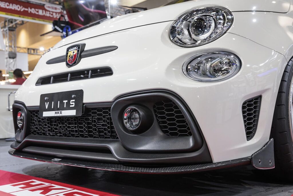 Two Abarth 595 demo cars by Osaka tuning shop TRIAL