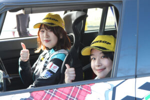 Yuna Kanematsu and co-driver Momo Tsukishima in RALLY Mikawa Bay 2024