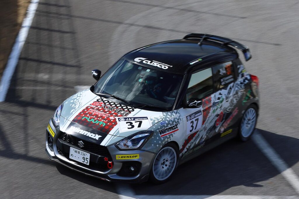 Yuna Kanematsu and co-driver Momo Tsukishima in RALLY Mikawa Bay 2024