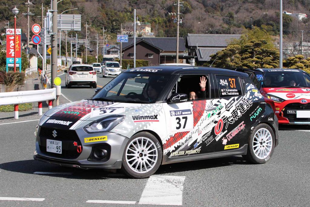 Yuna Kanematsu and co-driver Momo Tsukishima in RALLY Mikawa Bay 2024