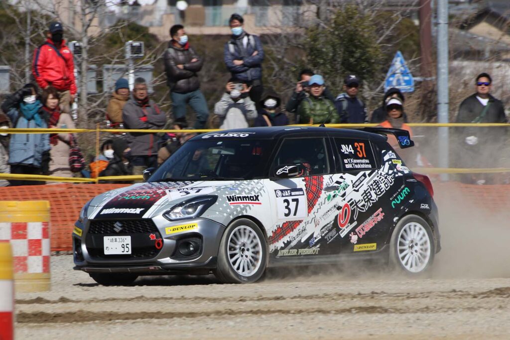 Yuna Kanematsu and co-driver Momo Tsukishima in RALLY Mikawa Bay 2024