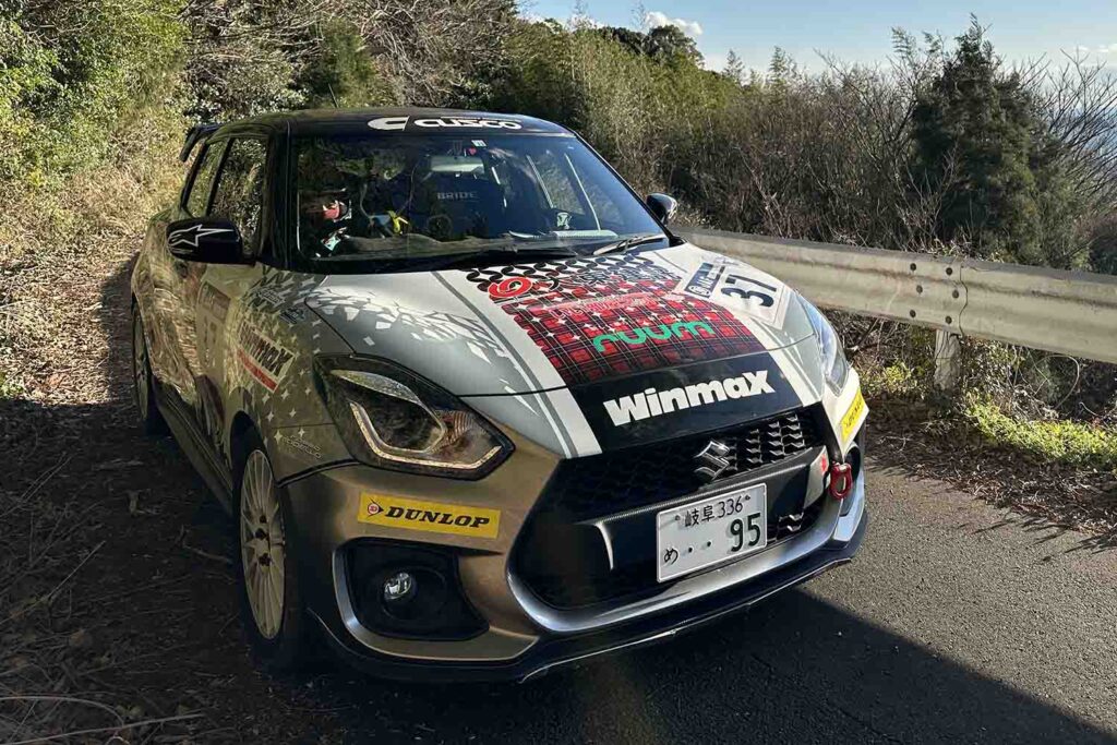 Yuna Kanematsu and co-driver Momo Tsukishima in RALLY Mikawa Bay 2024