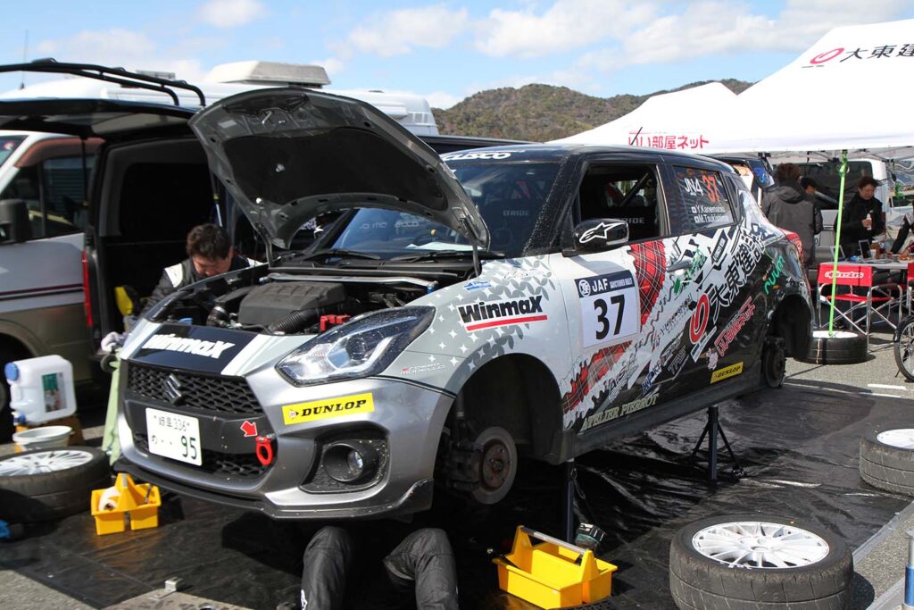 Yuna Kanematsu and co-driver Momo Tsukishima in RALLY Mikawa Bay 2024