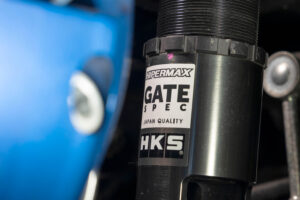 A PIT Autobacs Shinonome's Toyota GR86 demo car equipped with HKS GATE's exclusive HIPERMAX GATE SPEC
