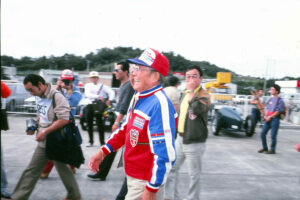 Soichiro Honda at Suzuka's 20th anniversary event in 1983