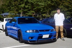 1996 Nissan Skyline GT-R LM Limited (R33 model) and its owner, Mr. Kawamura