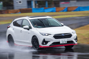 The base vehicle for the demo car is a Subaru Impreza ST-H AWD Crystal White