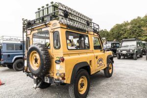 Land Rover Defender 90 that actually competed in the 1986 Camel Trophy as Team Japan