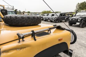 Land Rover Defender 90 that actually competed in the 1986 Camel Trophy as Team Japan