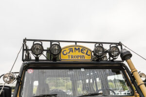 Land Rover Defender 90 that actually competed in the 1986 Camel Trophy as Team Japan