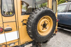 Land Rover Defender 90 that actually competed in the 1986 Camel Trophy as Team Japan