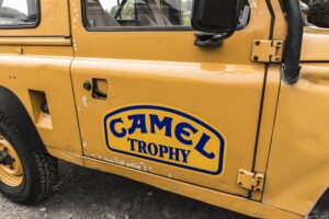 Land Rover Defender 90 that actually competed in the 1986 Camel Trophy as Team Japan