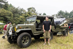 A 1980 J24 Mitsubishi Jeep is fitted with a J25A body that was restored over the course of three months