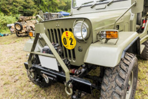 A 1980 J24 Mitsubishi Jeep is fitted with a J25A body that was restored over the course of three months