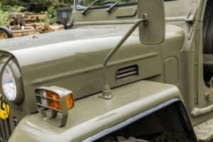 A 1980 J24 Mitsubishi Jeep is fitted with a J25A body that was restored over the course of three months