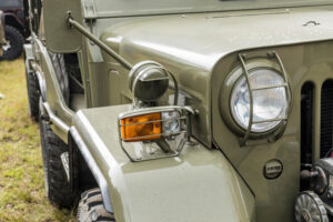 A 1980 J24 Mitsubishi Jeep is fitted with a J25A body that was restored over the course of three months