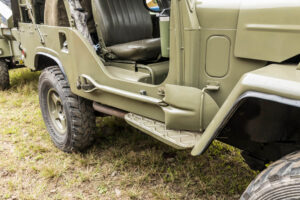 A 1980 J24 Mitsubishi Jeep is fitted with a J25A body that was restored over the course of three months