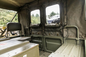 A 1980 J24 Mitsubishi Jeep is fitted with a J25A body that was restored over the course of three months