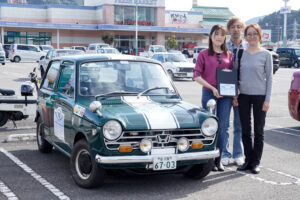 The Maruyama family's 1968 Honda N360 (N1) that participated in the Milky Way Rally