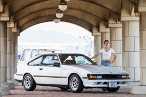 Ms. Rami Sasaki test drives a 1985 Toyota Celica XX