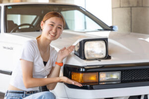 Ms. Rami Sasaki test drives a 1985 Toyota Celica XX